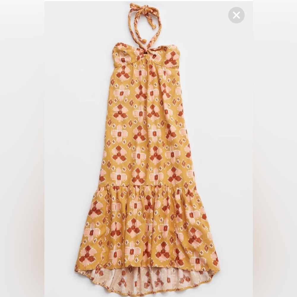NWOT Aerie High Low Halter Maxi Sundress